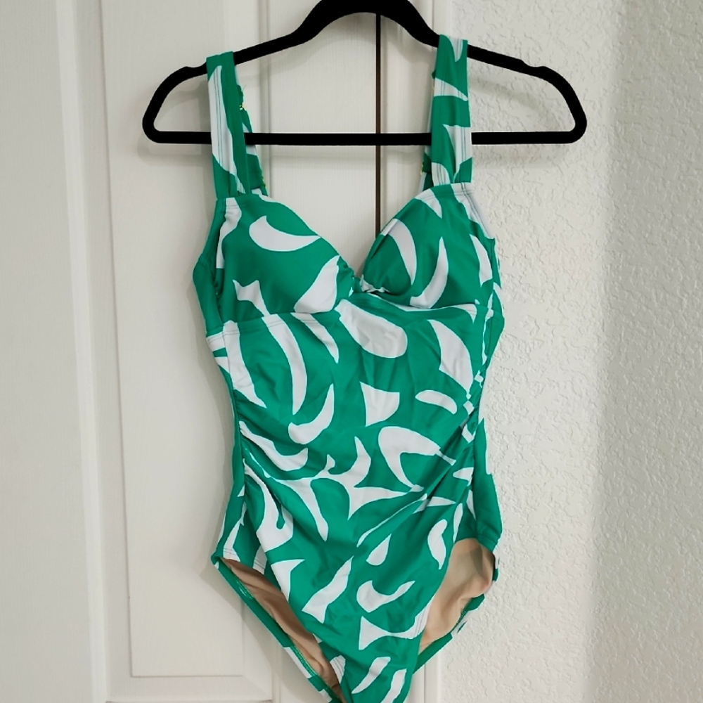 Green and White Swimsuit Sz. M